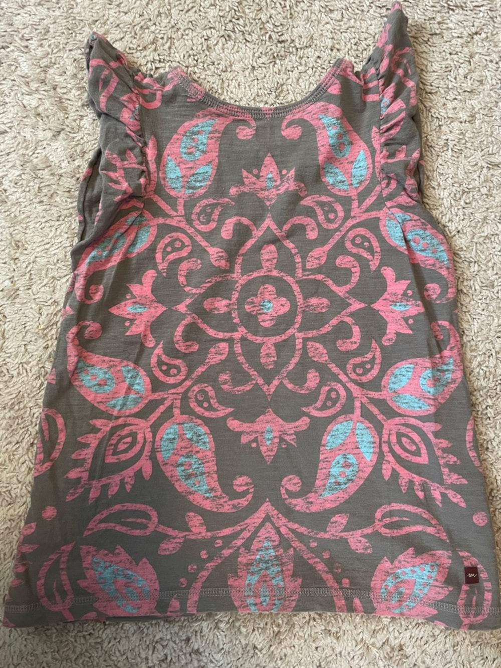 Girls Tea Collection Ruffle Shoulder Shirt - Picture 3 of 3